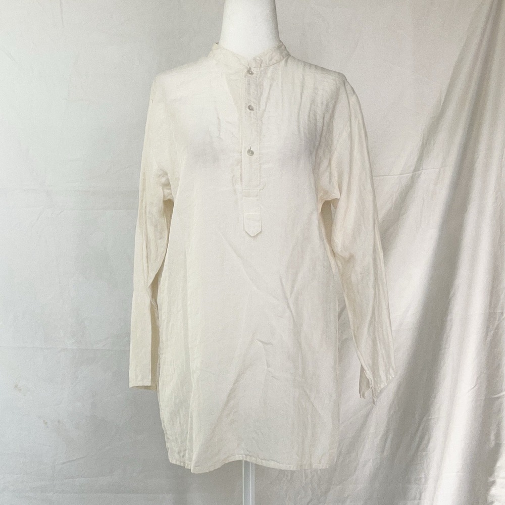 Eileen Fisher Silk Cotton Blend Tunic Top Quiet Luxury Minimalist